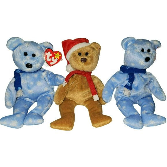 Set Of 3 Vintage Ty Original Beanie Baby 1999 and 1997 - Stuffed Animal Bear - Picture 16 of 16